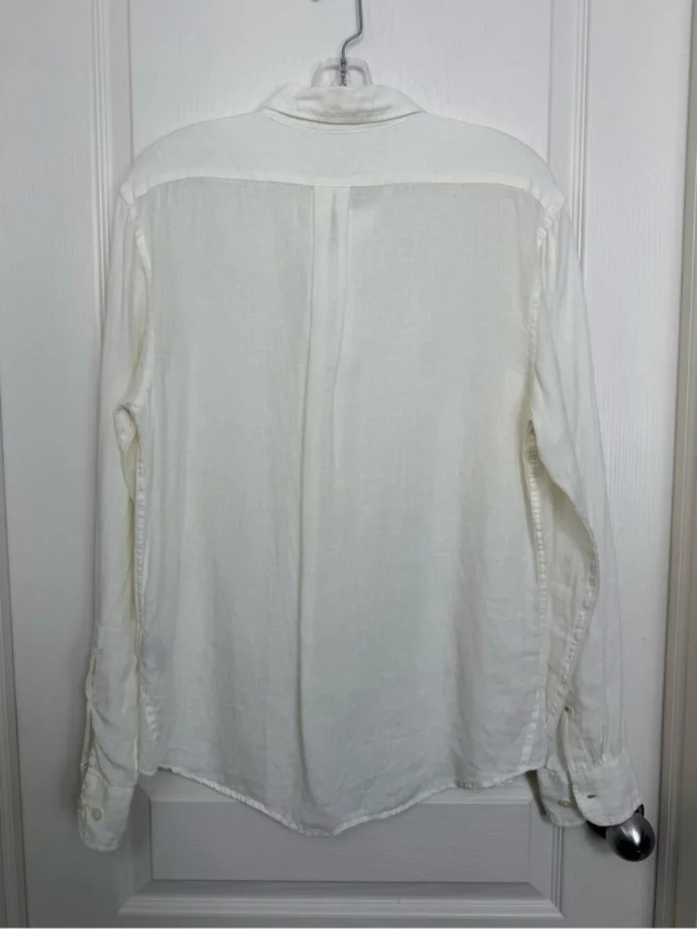 Banana Republic Standard Fit Linen Shirt Size Medium White